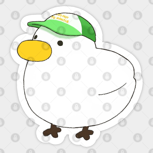 Too Hot To Handle Duck Sticker by You Miichi